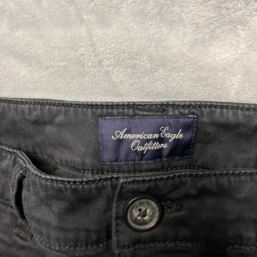 American Eagle‎ Black Shorts Rolled Cuff Casual Sz 6 Festival Stretch Minimalist